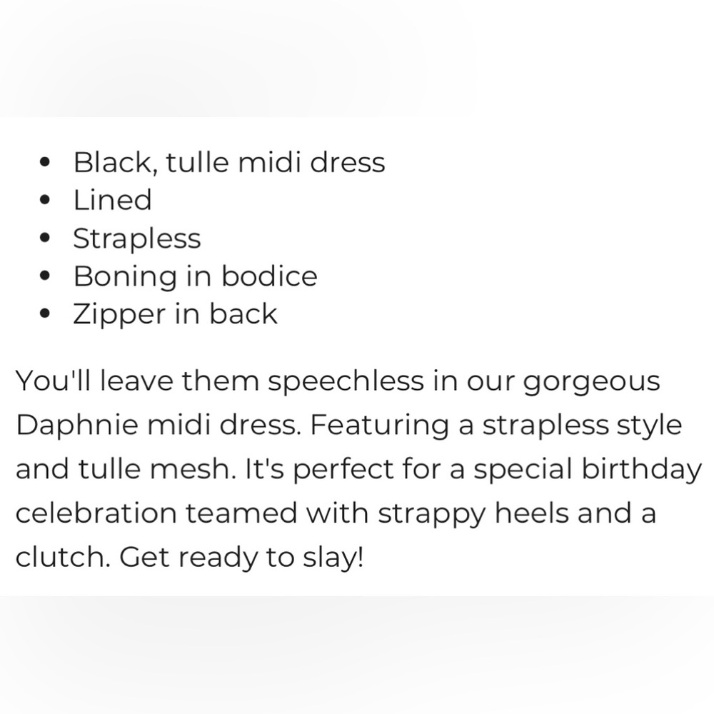 SELFIE LESLIE NWT SAINTS SECRETS DAPHNIE DROP WAIST TULLE MIDI DRESS - Picture 6 of 7